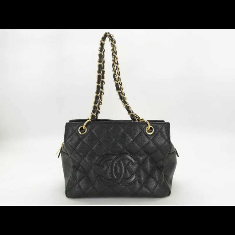 🚫SOLD🚫 CHANEL CAVIAR SKIN  BLACK TOTE